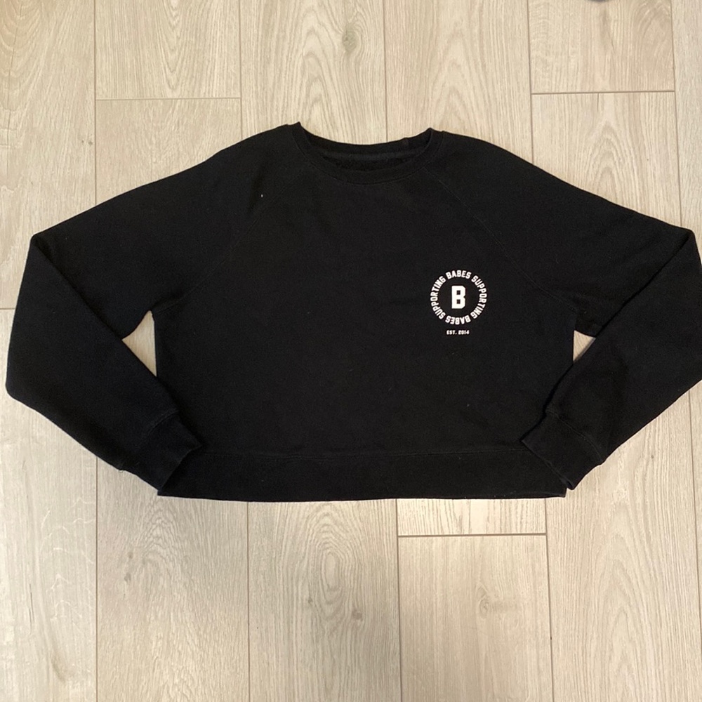 Brunette the label “babes supporting babes” cropped crew neck